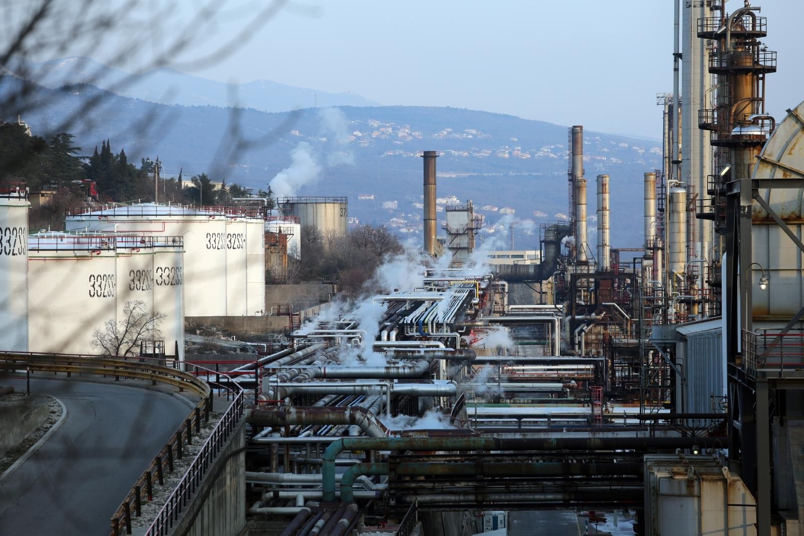 28.02.2018., Rijeka - INA Rafinerija nafte Urinj.
Photo: Goran Kovacic/PIXSELL