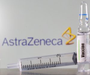 FILE PHOTO: A test tube labelled with the Vaccine is seen in front of an AstraZeneca logo in this illustration FILE PHOTO: A test tube labelled "vaccine" in front of an AstraZeneca logo in this illustration taken, September 9, 2020. REUTERS/Dado Ruvic/Illustration/File Photo/File Photo/File Photo DADO RUVIC