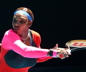 FILE PHOTO: Australian Open FILE PHOTO: Tennis - Australian Open - Melbourne Park, Melbourne, Australia, February 18, 2021 Serena Williams of the U.S. in action during her semi final match against Japan's Naomi Osaka REUTERS/Kelly Defina/File Photo KELLY DEFINA