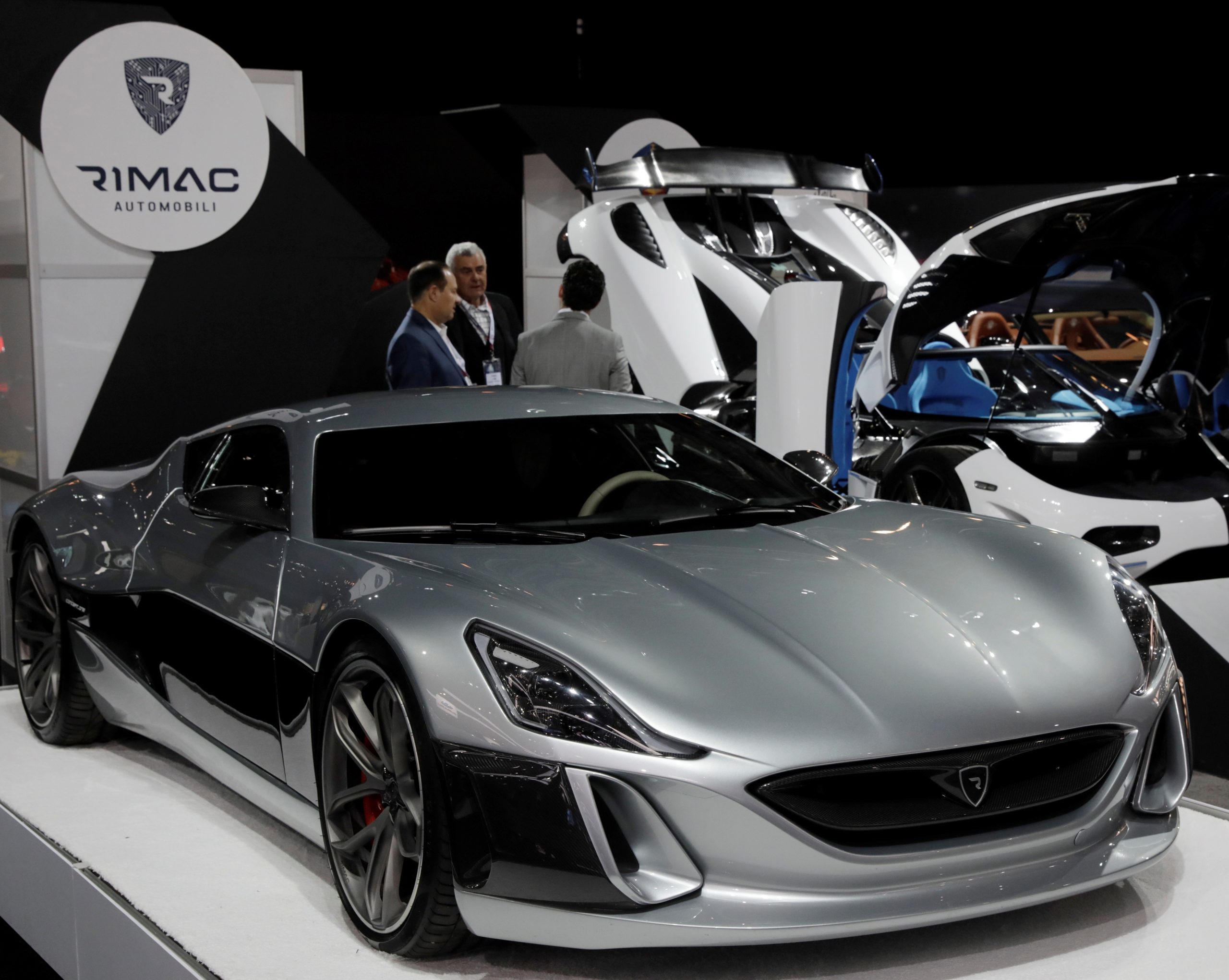 FILE PHOTO: Rimac Automobili Concept_One electric supercar is displayed at the 2017 New York International Auto Show in New York, U.S. FILE PHOTO: A Rimac Automobili Concept_One electric supercar, worth $1.2 million and one of only eight made, is displayed at the 2017 New York International Auto Show in New York City, U.S. April 13, 2017. REUTERS/Lucas Jackson/File Photo Lucas Jackson