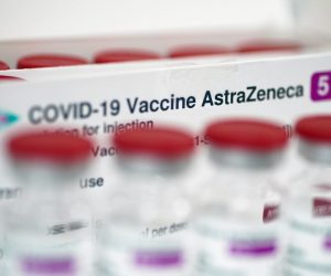 epa09084172 Vials of the AstraZeneca COVID-19 vaccine are displayed at the Southern Hospital in Warsaw, 19 March 2021. Poland has received a new batch of 65,000 coronavirus vaccine doses from the Anglo-Swedish firm AstraZeneca, with a further 72,000 expected next week. EU member countries reintroduce the AstraZeneca Covid-19 vaccine in their inoculation campaigns following the previous day's European Medicines Agency (EMA) announcement to uphold its approval of the vaccine. Some countries stopped giving the vaccine over fears there might be links between the vaccination against Covid-19 with the AstraZeneca vaccine and a rare number of blood clots.  EPA/Leszek Szymanski POLAND OUT