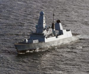 epa09295231 (FILE) - A handout photo made available by the British Royal Navy showing the Royal Navy warship HMS Defender off the coast of Scotland, 19 May 2019 (reissued 23 June 2021). The Russian Ministry of Defence on 23 June 2021 announced it Russian bombers had dropped four bombs in front of the British destroyer as warning shots when it crossed into Russian waters in the Black Sea.  EPA/LPhot Ben Shread / BRITISH ROYAL MANDATORY CREDIT: MOD/CROWN COPYRIGHT HANDOUT EDITORIAL USE ONLY/NO SALES *** Local Caption *** 55209372