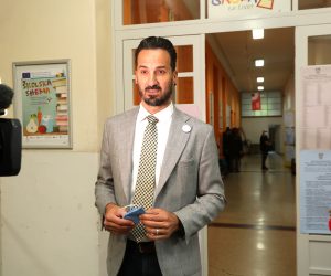 16.05.2021., Rijeka - Marin Miletic kandidat za gradonacelnika izasao je na glasovanje u skoli Nikola Tesla. 
 Photo: Goran Kovacic/PIXSELL