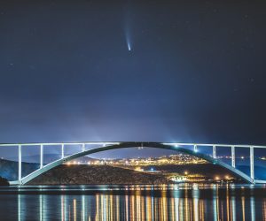 21.07.2020. Krk - Komet Neowise iznad Krckog mosta
Photo:Bruno Fantulin/PIXSELL
