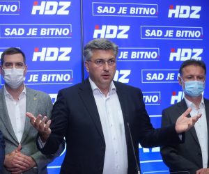 30.05.2021., Zagreb - Predsjednik  Vlade RH i HDZ-a Andrej Plenkovic  komentirao je rezultate lokalnih izbora. Photo: Zeljko Lukunic/PIXSELL