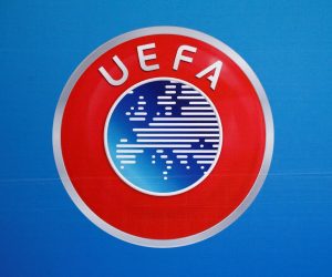 FILE PHOTO: A logo is pictured on a backdrop before a news conference after an UEFA Executive Board meeting in Nyon FILE PHOTO: A logo is pictured on a backdrop before a news conference after an UEFA Executive Board meeting in Nyon, Switzerland, December 9, 2016. REUTERS/Denis Balibouse/File Photo Denis Balibouse