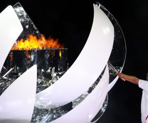 Tokio, 23.07.2021 - Svečanost otvaranja Olimpijskih igara Tokio 2020 na Olimpijskom stadionu u Tokiju. Paljenjem plamena otvorene su Olimpijske igre.
foto HINA/ Damir SENČAR/ ds
