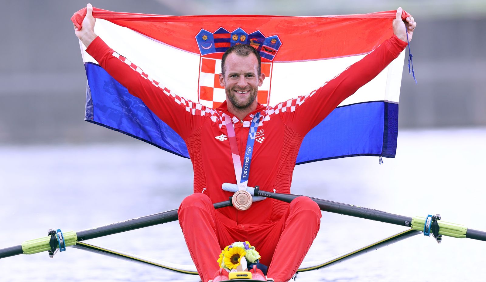 Tokio, 30.07.2021 - Hrvatski veslac Damir Martin u finalnoj utrci samaca na Olimpijskim igrama Tokio 2020 osvojio je broncanu medalju.
foto HINA/ Damir SENCAR/ ds