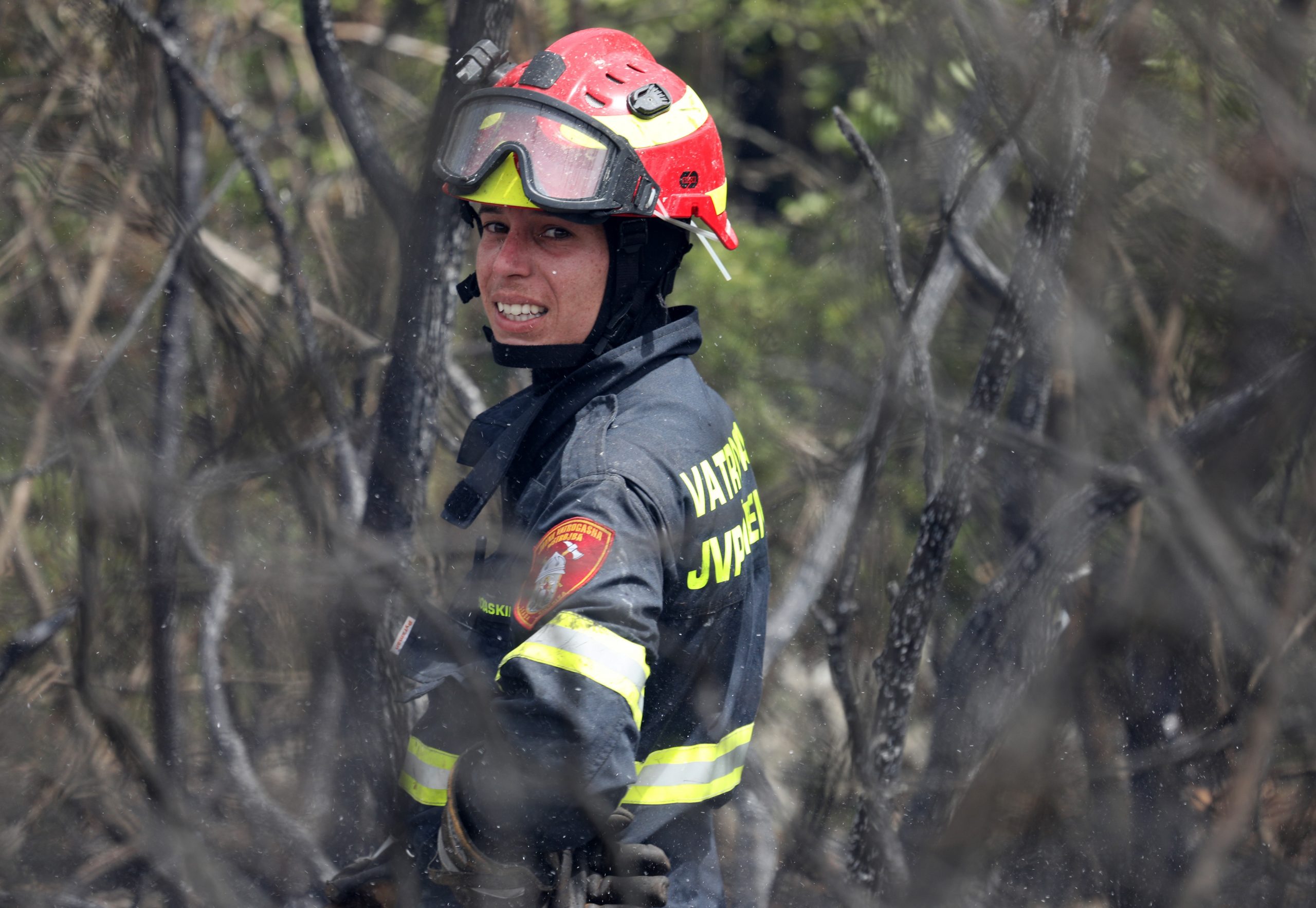 13.07.2021.,Sibenik-Izmedju Zatona i Rasline izbio je veliki pozar koji gasi preko 40 vatrogasaca na terenu a pomazu i jake zracne snage.
Photo: Dusko Jaramaz/PIXSELL