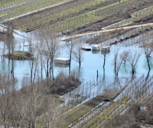 15.02.2021., Vrgorac - Poplavljeni vinogradi i vocnjaci u Pojezerju. Photo: Ivo Cagalj/PIXSELL