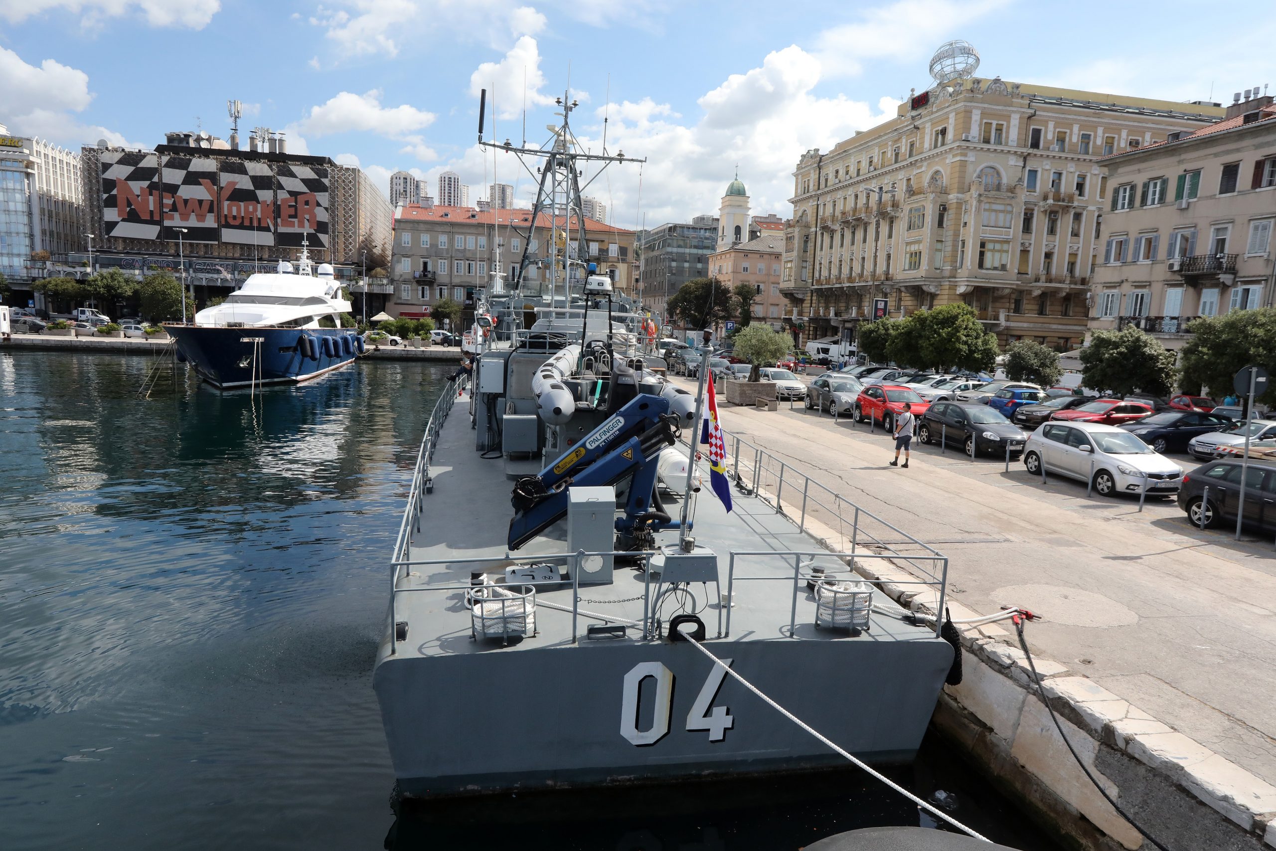 15.07.2021., Rijeka - Ophodni brod Hrvatske ratne mornarice Hrvatska Kostajnica privezan je u rijeckoj luci.  
Photo: Goran Kovacic/PIXSELL