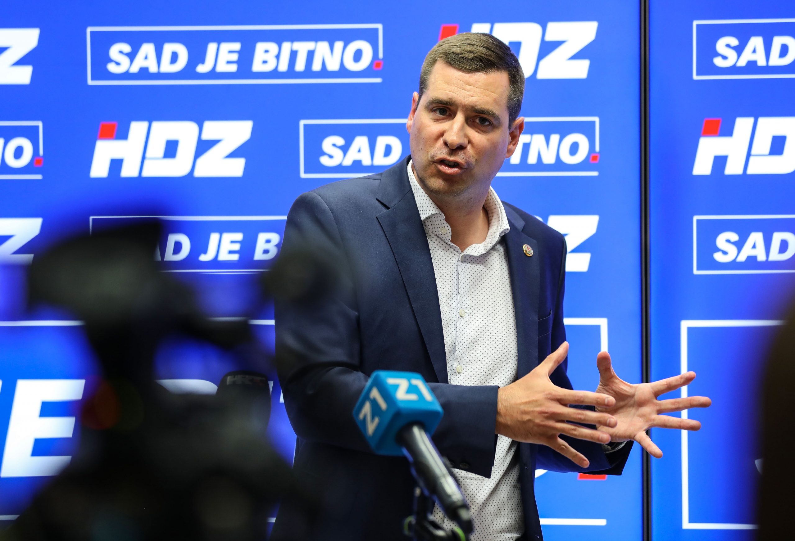 21.05.2021, Zagreb - Predsjednik GO HDZ-a, Mislav Herman odrzao je konferenciju za medije.
Photo: Jurica Galoic/PIXSELL