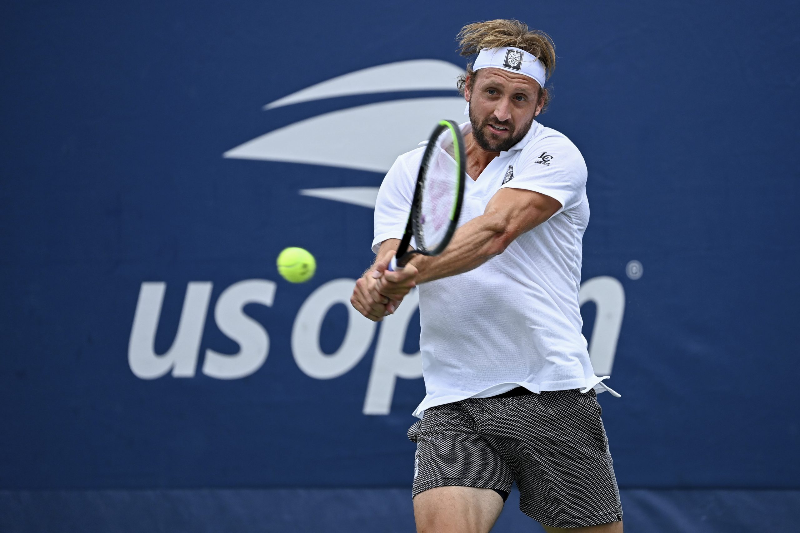 Tennys Sandgren in action during a Men's Singles match at the 2021 US Open, Tuesday, Aug. 31, 2021 in Flushing, NY. (Andrew Ong/USTA via AP)