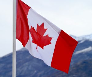 Kanadska zastava 05.01.2019., Zagvozd - Kanadska zastava na jarbolu. 
Photo:Ivo Cagalj/PIXSELL