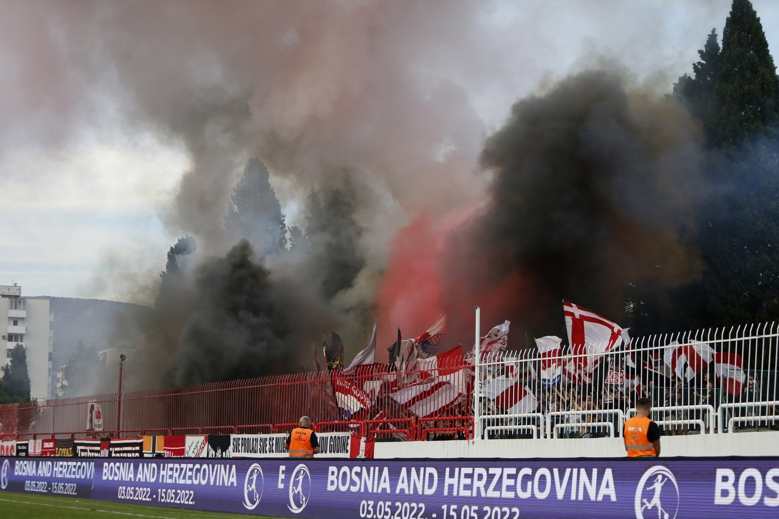 15.09.2021.,  Mostar - HSK Zrinjski pobijedio FK Velez u gradskom derbiju na stadionu Pod Bijelim brijegom. 
Photo: Denis Kapetanovic/PIXSELL