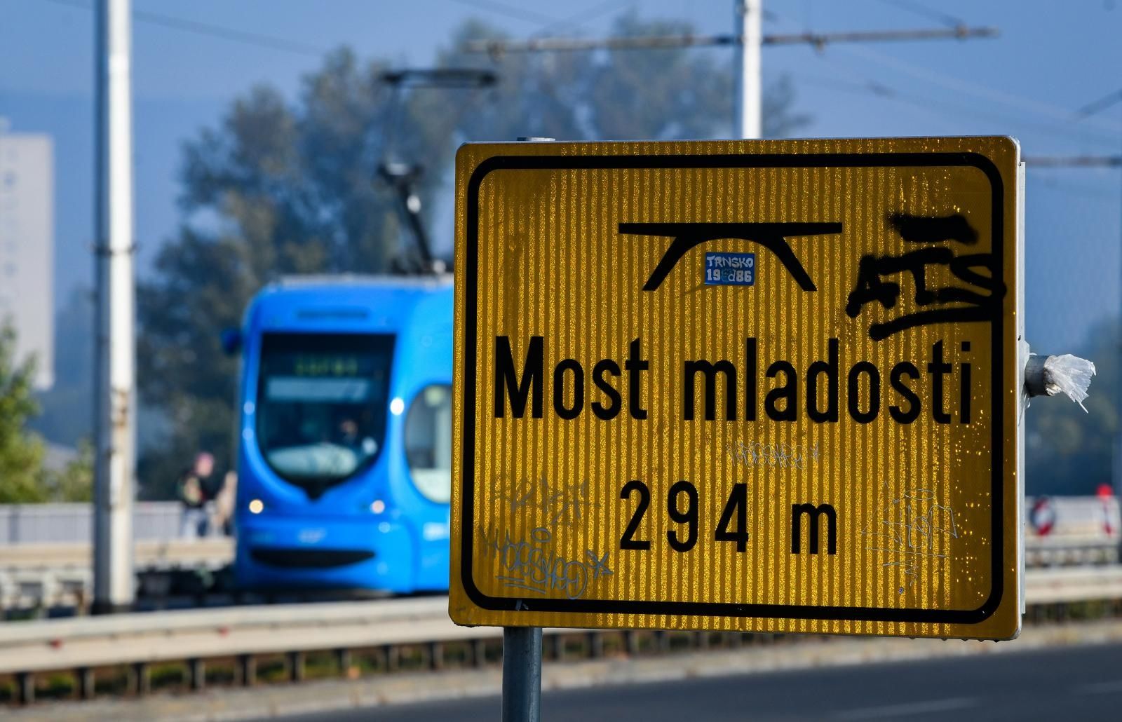 19.10.2020., Zagreb  - U promet je pustena tramvajska pruga na mostu Mladosti.  Photo: Josip Regovic/PIXSELL