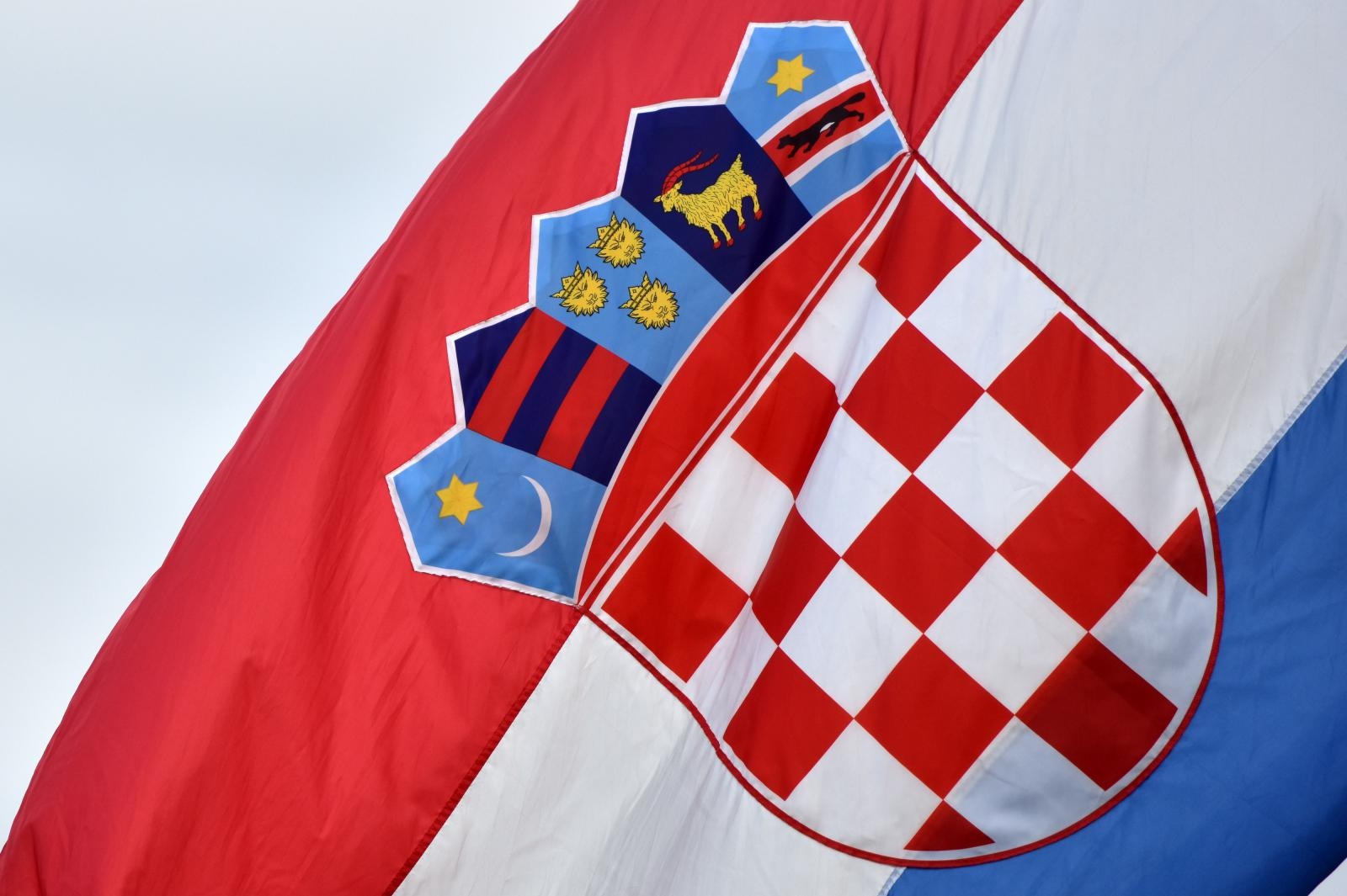 20.03.2018., Sibenik - Hrvatska zastava. 
Photo: Hrvoje Jelavic/PIXSELL