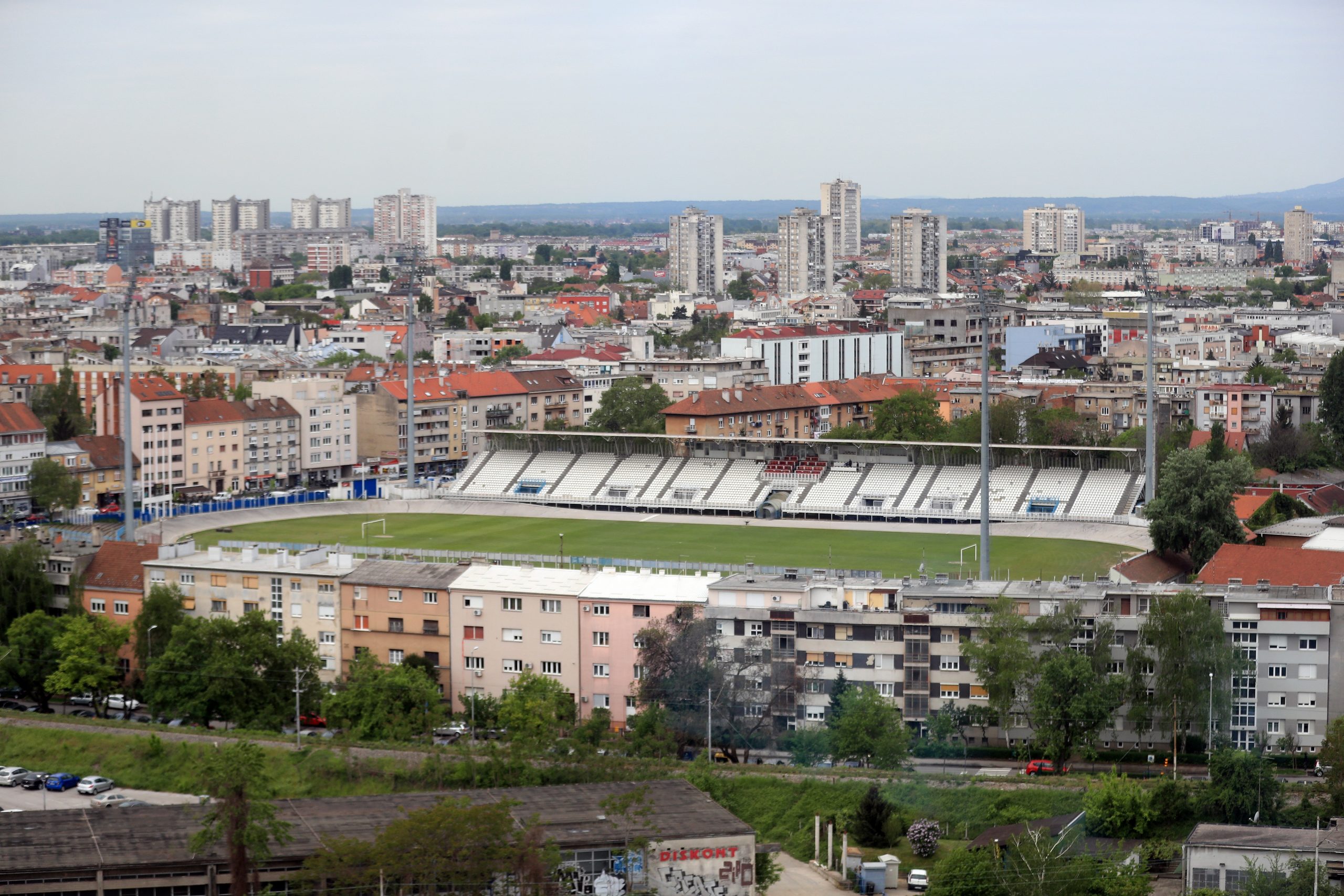 27.04.2018., Zagreb - Pogled iz zraka na stadion u Kranjcevicevoj ulici.
Photo: Slavko Midzor/PIXSELL