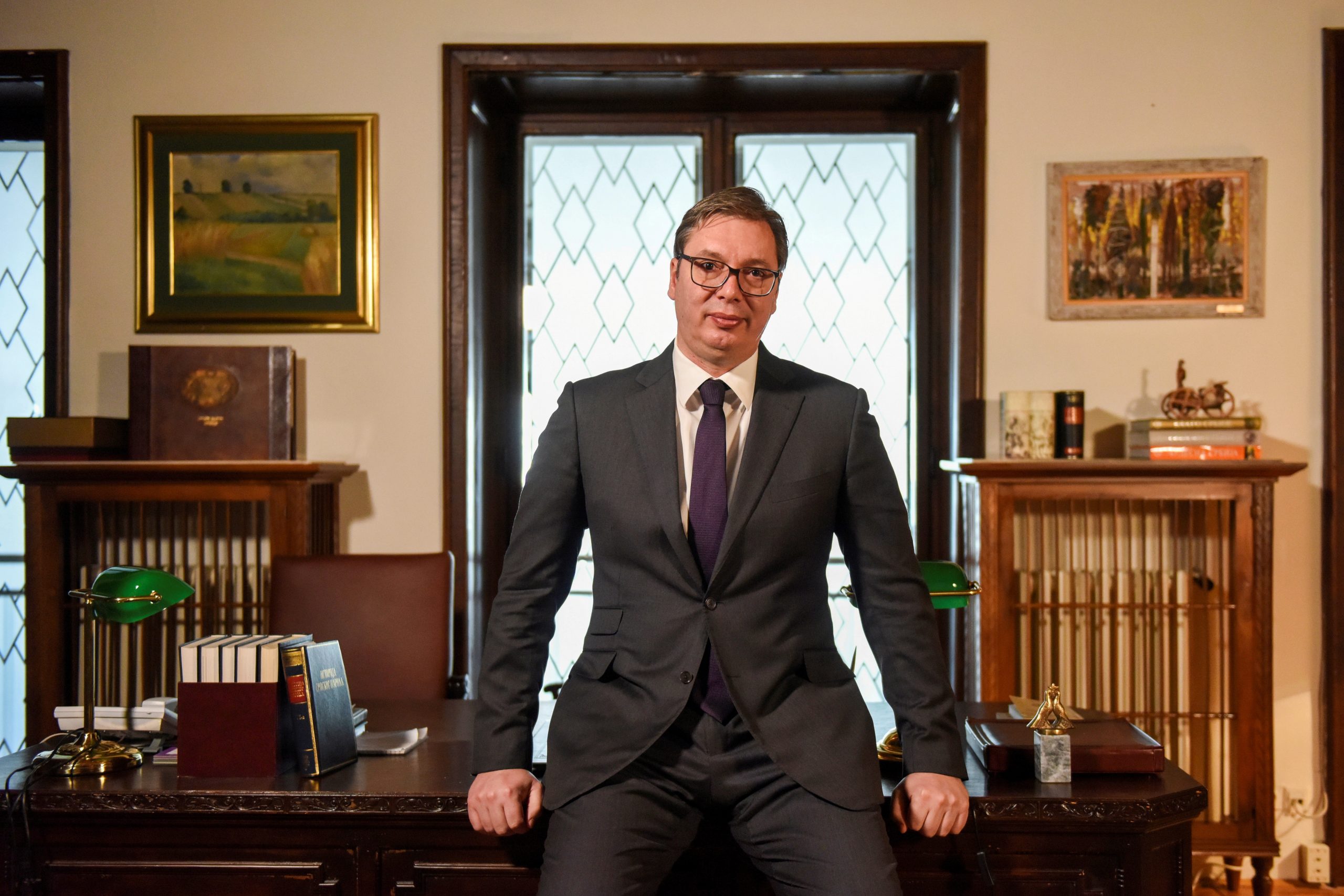 FILE PHOTO: Serbian President Aleksandar Vucic poses during an interview with Reuters in Belgrade FILE PHOTO: Serbian President Aleksandar Vucic poses during an interview with Reuters in Belgrade, Serbia, February 5, 2021. REUTERS/Zorana Jevtic/File Photo ZORANA JEVTIC