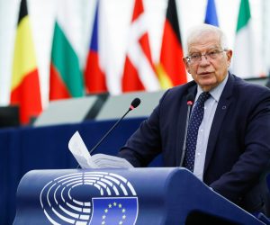 European Parliament's plenary session in Strasbourg EU Foreign Policy Chief Josep Borrell delivers a speech on the situation in Afghanistan during a plenary session at the European Parliament in Strasbourg, France, September 14, 2021. Julien Warnand/Pool via REUTERS POOL