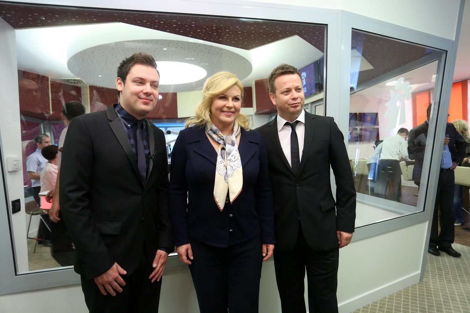 10.06.2016., Zagreb - Predsjednica RH Kolinda Grabar Kitarovic otvorila je novi studio Narodnog radija.
Photo: Borna Filic/PIXSELL