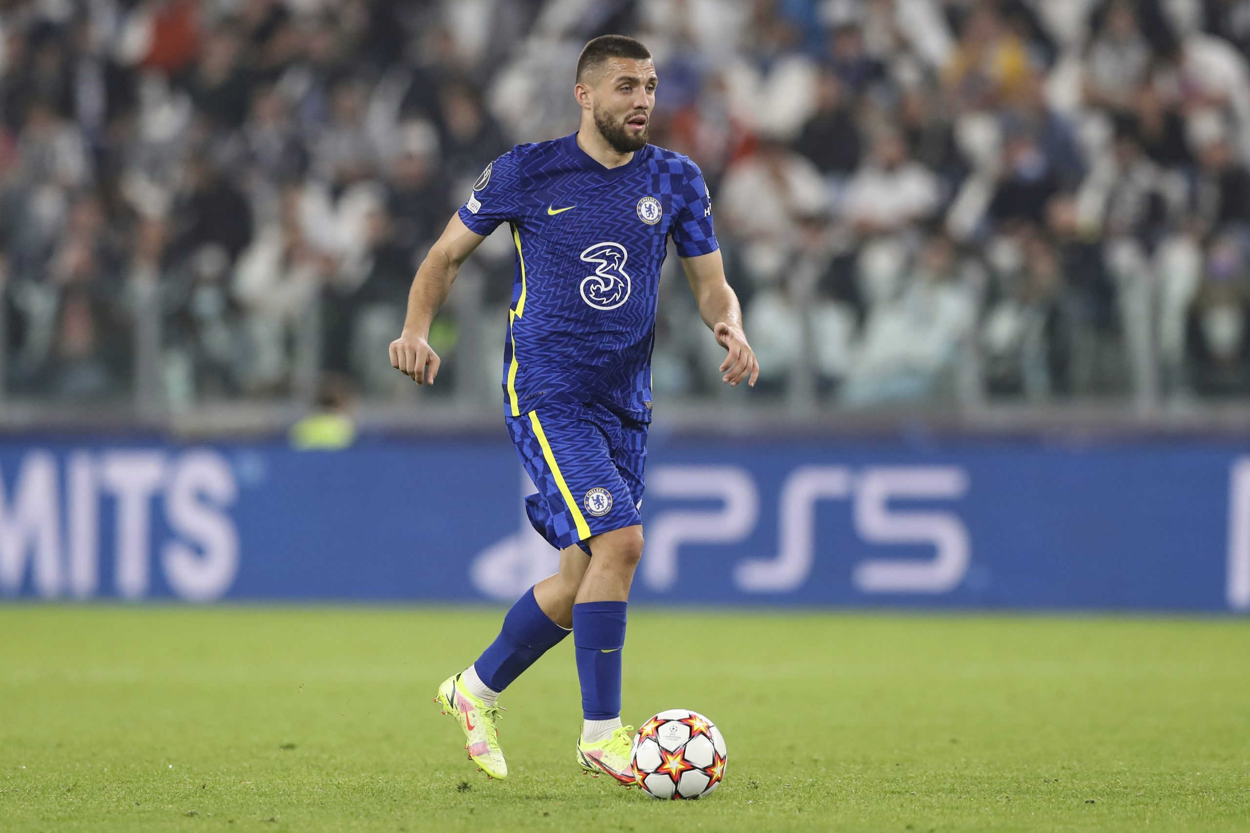 September 29, 2021, Turin, United Kingdom: Turin, Italy, 29th September 2021. Mateo Kovacic of Chelsea FC during the UEFA Champions League match at Allianz Stadium, Turin. Picture credit should read: Jonathan Moscrop / Sportimage(Credit Image: © Jonathan Moscrop/CSM via ZUMA Wire) (Cal Sport Media via AP Images)