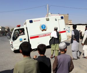 epa09525654 An ambulance transports injured victims to Emergency hospital after suicide bomb blasts during Friday congregational prayers at Shiite Muslims Mosque in Kandahar, Afghanistan, 15 October 2021. At least 32 worshipers died, and many others suffered injuries in a powerful explosion that ripped through a Shia mosque in the southern Afghan city of Kandahar during Friday prayers, officials said. The Islamic State has carried out numerous attacks, in recent years, against the Shia minority, especially the Hazaras. The Taliban have launched massive operations against the Islamic State in different Afghan provinces, aiming to finish a group that they consider the main threat to their government.  EPA/STRINGER
