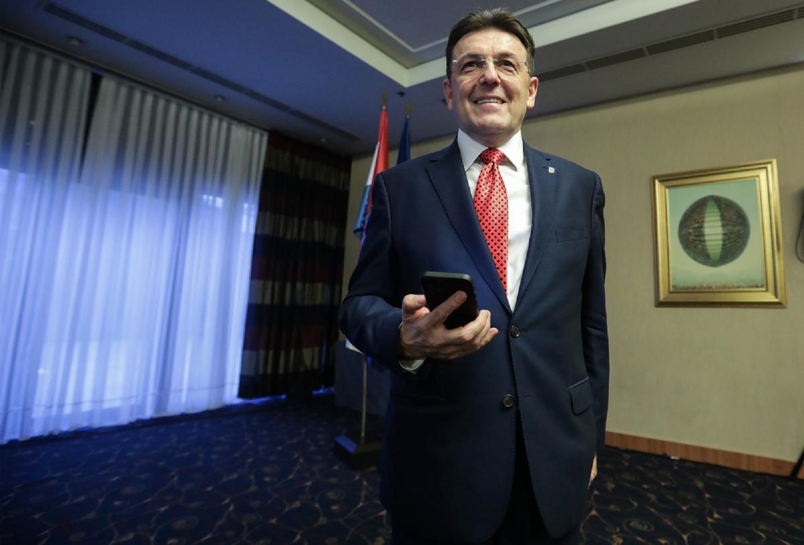 04.10.2021., Zagreb - Luka Burilovic vecinom glasova izabran je za predsjednika Hrvatske gospodarske komore.