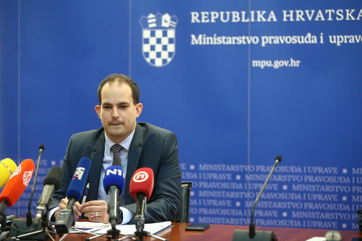 06.10.2021., Zagreb - Ministar pravosudja i uprave Ivan Malenica predstavio je Prijedlog novog zakona o sprecavanju sukoba interesa.