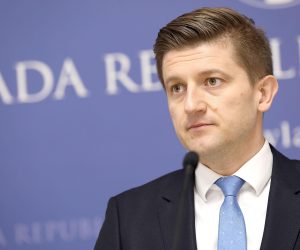 16.11.2021., Zagreb - Ministar financija Zdravko Maric odrzao je u Banskim dvorima konferenciju za medije.