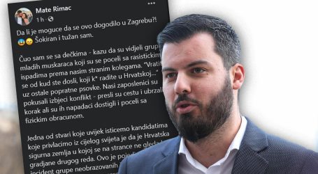 Strani kolege Mate Rimca napadnuti u Zagrebu: “Ovo je pojedinačni incident grupe neobrazovanih idiota”