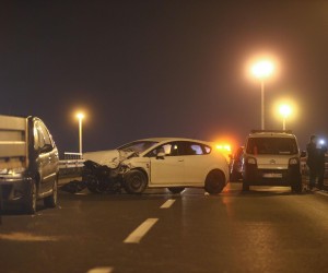 17.12.2021., Zagreb - Prometna nesreca vise osobnih automobila na krizanju Slavonske avenije i Heinzelove ulice.
