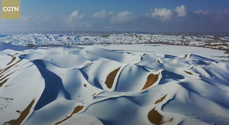 Kinesku pustinju Taklimakan prekrio debeli snijeg
