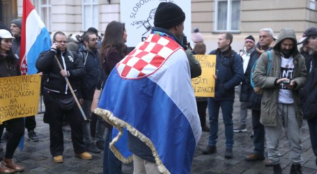 Prosvjed u Zagrebu na godišnjicu međunarodnog priznanja RH