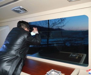 epa09679576 Kim Jong Un, general secretary of the Workers' Party of Korea (WPK) and president of the State Affairs of the Democratic People's Republic of Korea (DPRK), watched the test-fire of hypersonic missile conducted by the Academy of Defence Science, photo taken at an undisclosed location, 11 January 2022 (issued on 12 January 2022).  EPA/KCNA   EDITORIAL USE ONLY