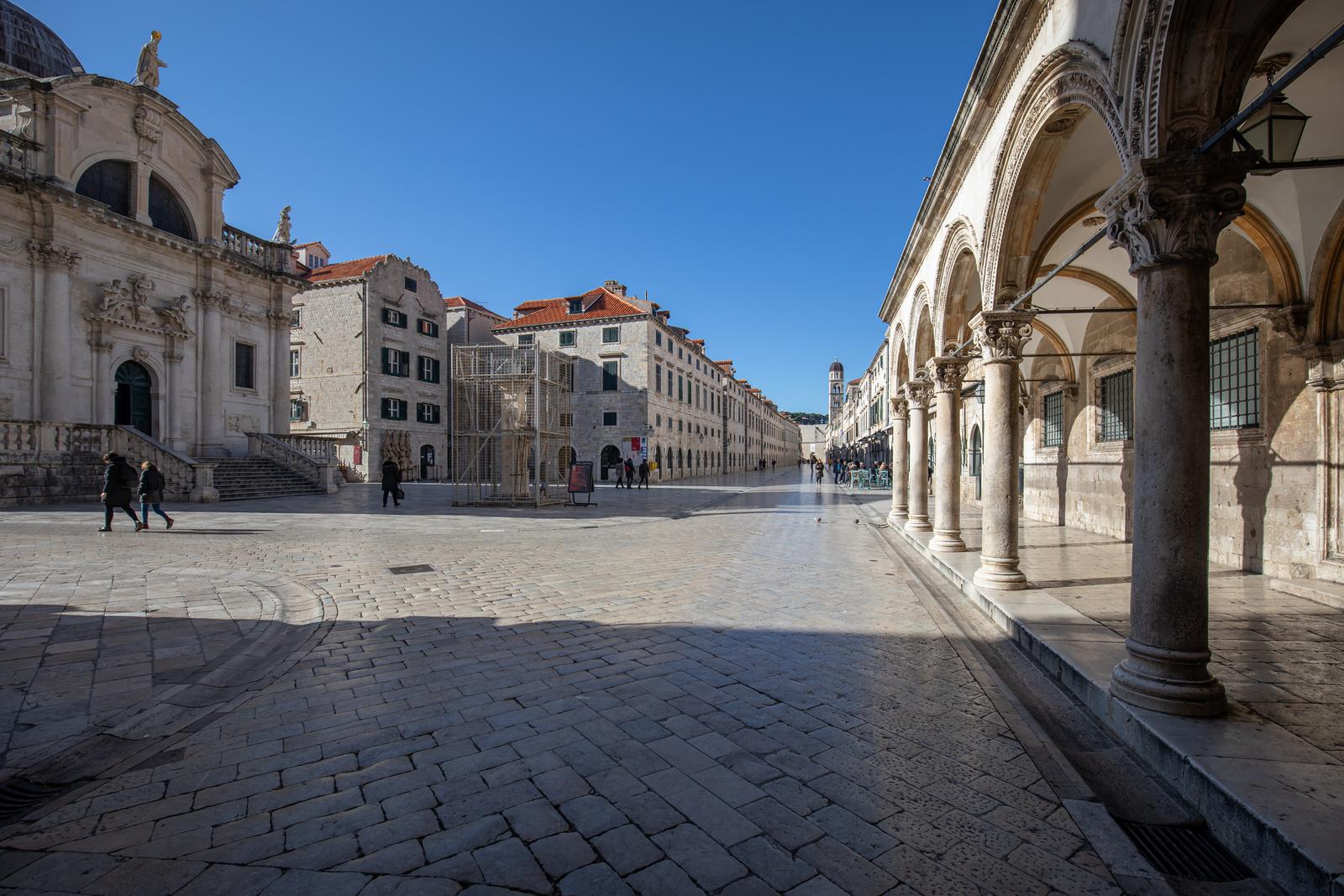 26.01.2022., Stara gradska jezgra, Dubrovnik - Gradski kadrovi. 
Photo: Grgo Jelavic /PIXSELL Photo: Grgo Jelavic/PIXSELL