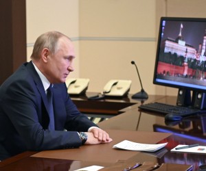 epa09799484 Russian President Vladimir Putin chairs a meeting with members of the Russian Security Council via teleconference call at the Novo-Ogaryovo state residence outside Moscow, Russia, 03 March 2022. Russian troops entered Ukraine on 24 February prompting the country's president to declare martial law and triggering a series of severe economic sanctions imposed by Western countries on Russia.  EPA/ANDREY GORSHKOV / KREMLIN POOL/SPUTNIK MANDATORY CREDIT