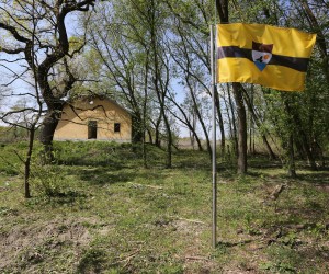 15.04.2015., Zmajevac - Ceh sam proglasio  epubliku Liberland na prostoru izmedju Hrvatske i Srbije u blizini Dunava na kojem je postavio i zastavu. rPhoto: Marko Mrkonjic/PIXSELL