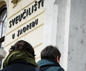 16.02.2018., Zagreb - Novinarima zabranjen ulaz na sjednicu Senata Sveucilista u Zagrebu.rPhoto: Sandra Simunovic/PIXSELL