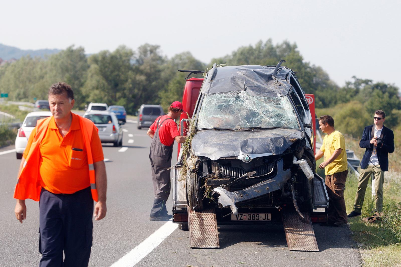 22.08.2017., Varazdin- U prometnoj nesreci na autocesti A4 ozlijedjeno je 5 osoba.rPhoto: Vjeran Zganec Rogulja/PIXSELL