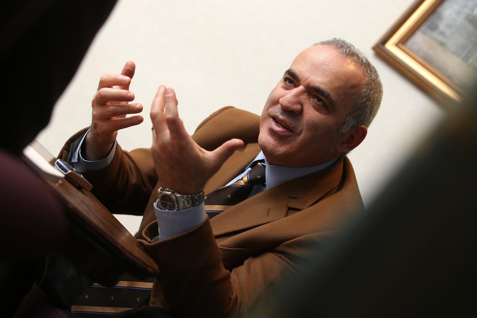 28.12.2015., Zagreb - Proslavljeni ruski sahovski velemajstor, bivsi svjetski prvak Gari Kasparov. "nPhoto: Robert Anic/PIXSELL