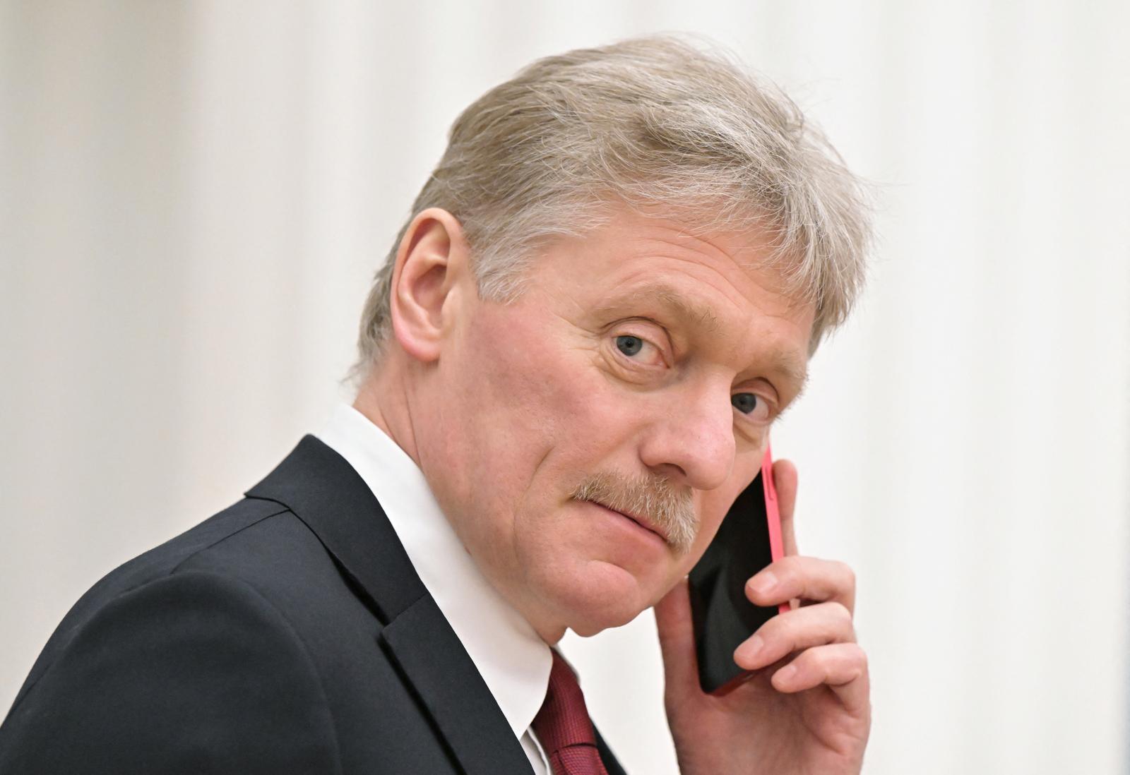 Kremlin spokesman Dmitry Peskov attends a joint news conference of Russian President Vladimir Putin and Belarusian President Alexander Lukashenko in Moscow, Russia February 18, 2022. Sputnik/Sergey Guneev/Kremlin via REUTERS ATTENTION EDITORS - THIS IMAGE WAS PROVIDED BY A THIRD PARTY. Photo: SPUTNIK/REUTERS