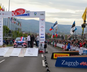 21.04.2022., Zagreb - Ceremonijalni start WRC Croatia Rally u ulici Hrvatske bratske zajednice. Photo: Matija Habljak/PIXSELL