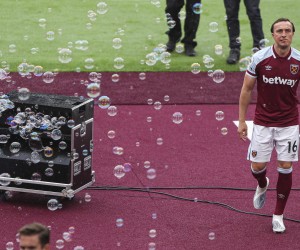 May 15, 2022, London, United Kingdom: London, England, 15th May 2022. Mark Noble of West Ham United before the Premier League match at the London Stadium, London. (Credit Image: © Kieran Cleeves/CSM via ZUMA Press Wire) (Cal Sport Media via AP Images)