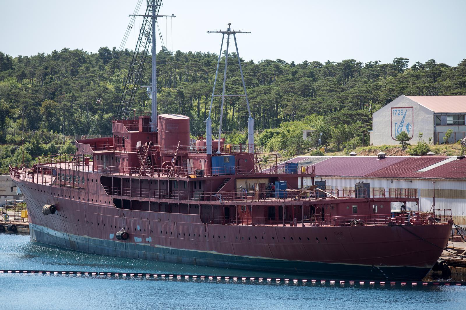 09.08.2021., Kraljevica -Brod Galeb na remontu u brodogradilistu Kraljevica.  Photo: Nel Pavletic/PIXSELL