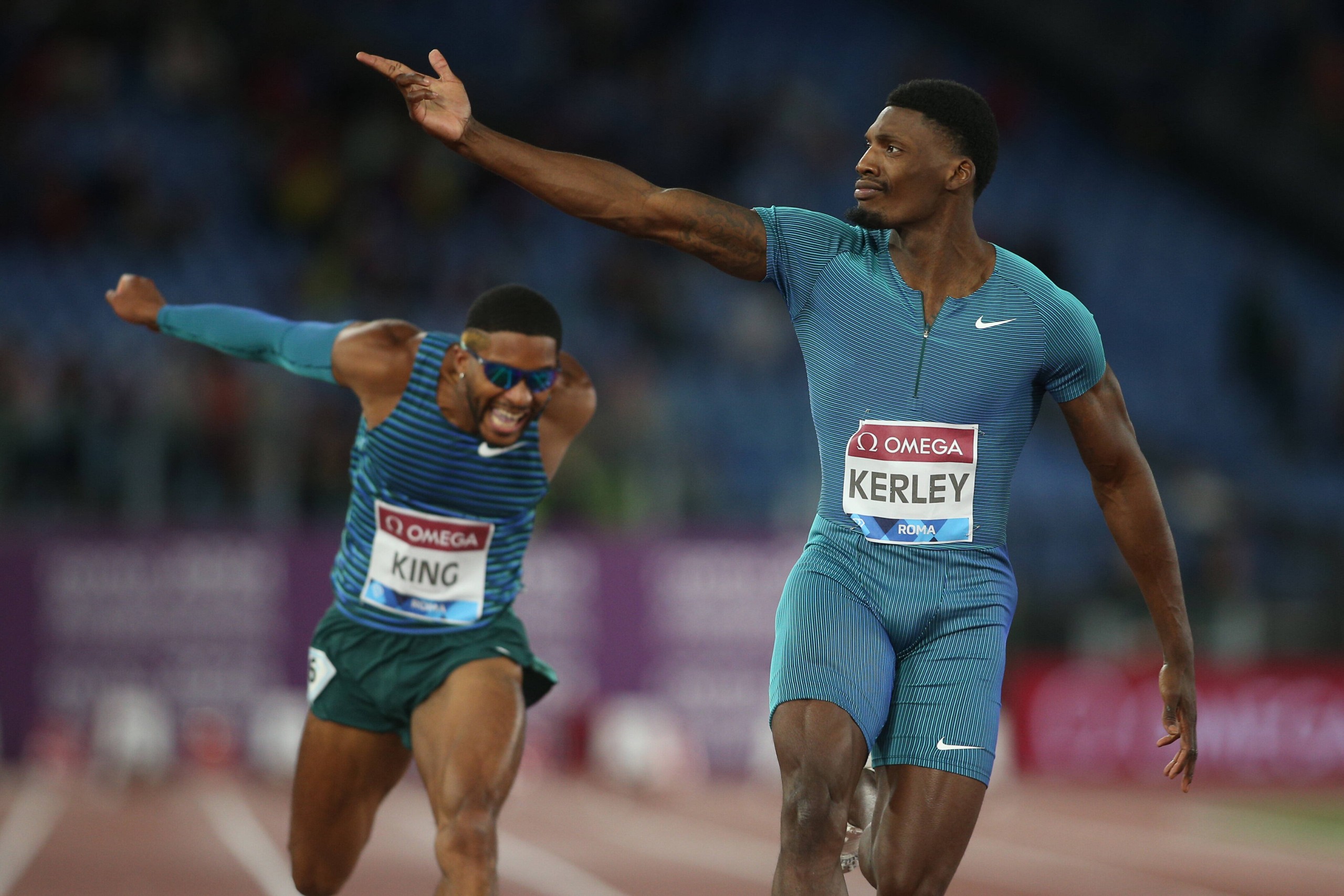 ROME, Italy - 09.06.2022: KERLEY Fred compete and win 100 M MEN in the IAAF Wanda Diamond League - Golden Gala meeting 2022 in Stadio Olimpico in Rome. PUBLICATIONxNOTxINxITA Copyright: xMarcoxIacobuccix/xipa-agency.netx/xMarcoxIacobuccix 0