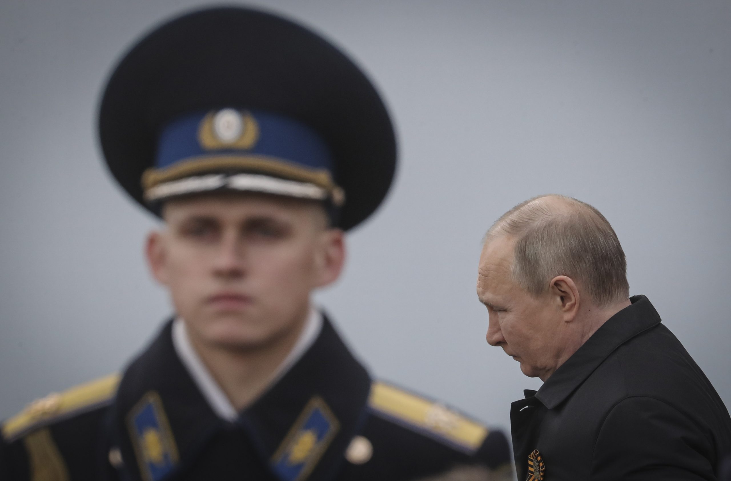 epaselect epa09991206 (FILE) - Russian President Vladimir Putin enters the Red Square to attend the Victory Day military parade in Moscow, Russia, 09 May 2022 (reissued 03 June 2022). 04 June 2022 marks 100 days since on 24 February 2022 Russian troops invaded Ukrainian territory in what the Russian president declared a "Special Military Operation", starting an armed conflict that has provoked destruction and a humanitarian crisis. According to the UNHCR, more than 6.8 million refugees have fled Ukraine, and a further 7.7 million people have been displaced internally within Ukraine since. The Russian invasion was met by Western countries with heavy economic sanctions against Russian companies and individuals, as well as weaponry deliveries and financial support to Ukraine.  EPA/MAXIM SHIPENKOV  ATTENTION: This Image is part of a PHOTO SET *** Local Caption *** 57665895