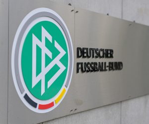 FILE PHOTO: The logo of Germany's DFB football association is seen at it's headquarters in Frankfurt, Germany, June 28, 2018. REUTERS/Thorsten Wagner/File Photo Photo: Thorsten Wagner/REUTERS