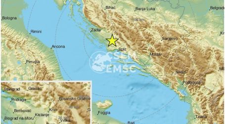 Potres kod Šibenika jačine 3,5 po Richteru