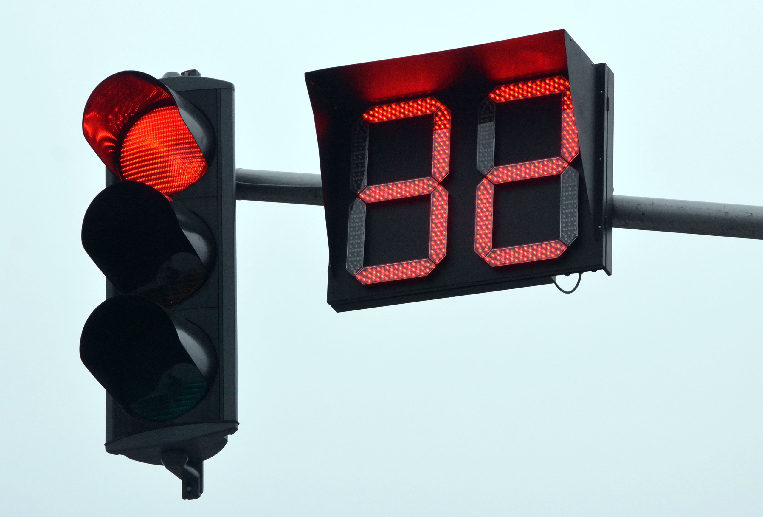 12.02.2018., Slavonski Brod - Na gradskim prometnicama postavljeni semafori s brojacima vremena. "nPhoto: Ivica Galovic/PIXSELL
